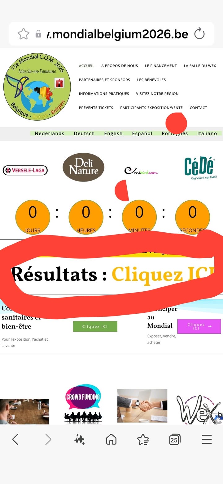 Mondial 2026 - Belgian Bird Mondial  asbl