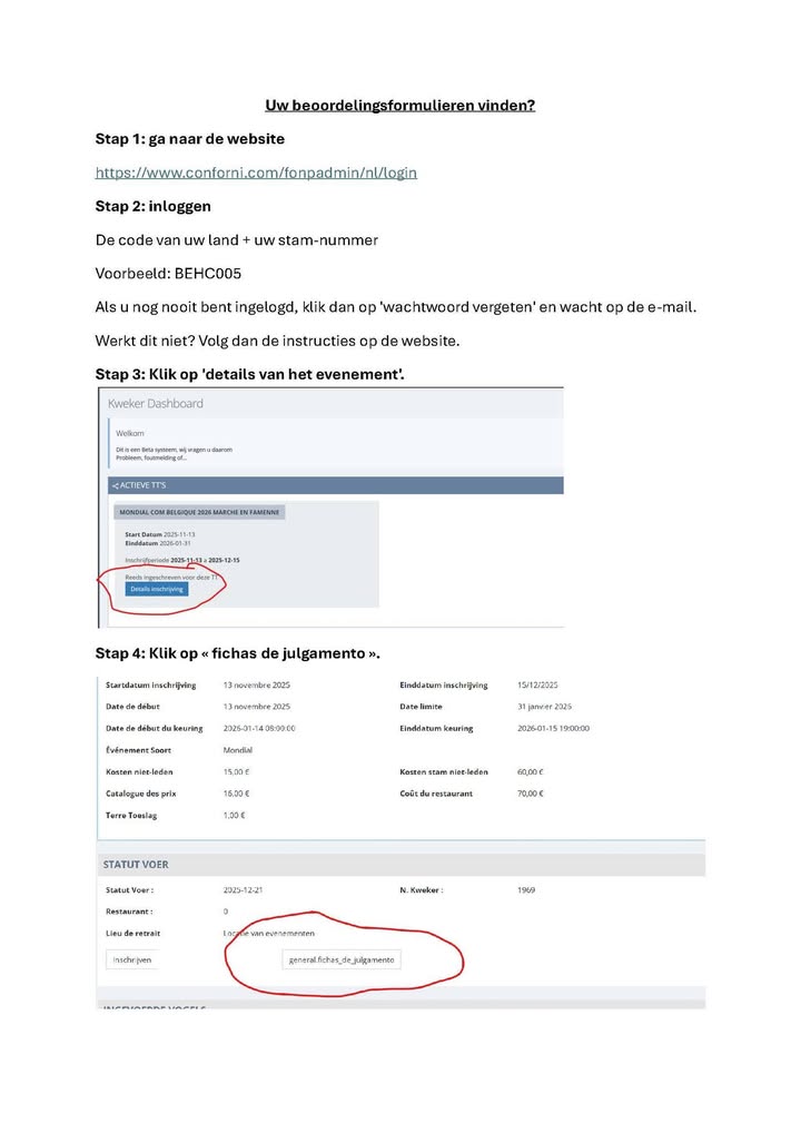 Mondial 2026 - Belgian Bird Mondial  asbl
